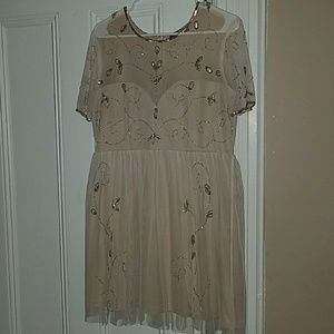 Nude sequin dress